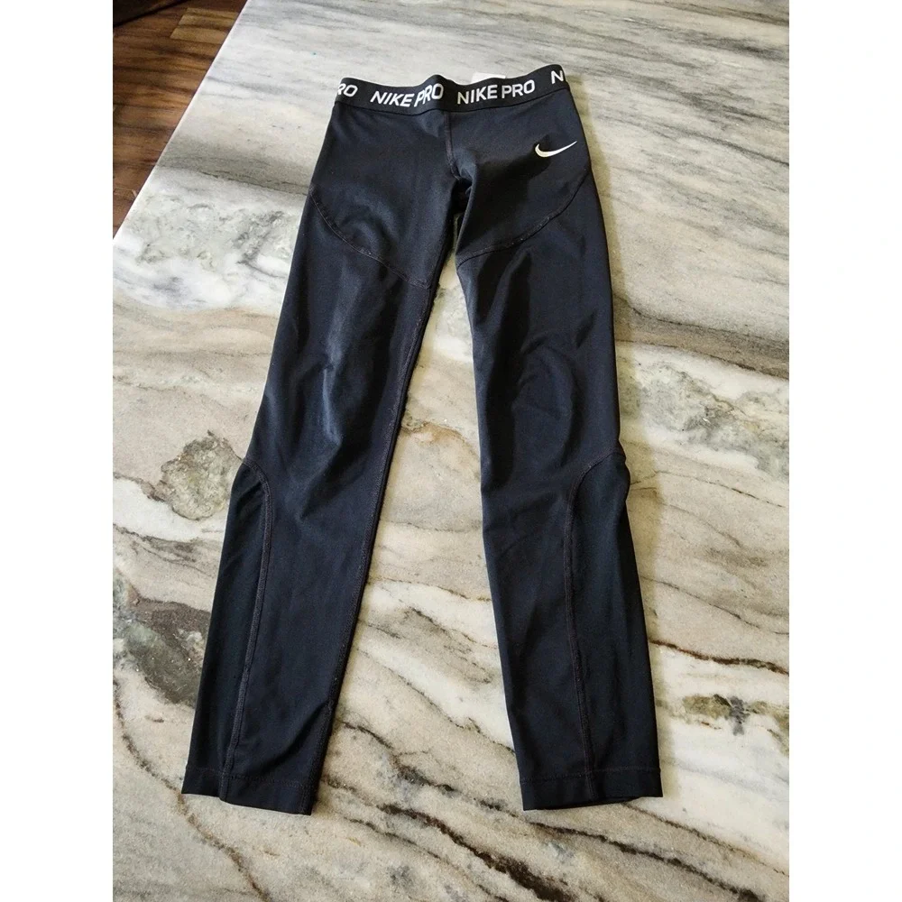 Nike Pro Womens Black Training Tights Compression Leggings Size Medium